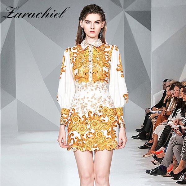 runway designer golden print suit autumn women lantern sleeve shirt high waist embroidery hem mini skirt two pieces set t200702, White
runway designer golden print suit autumn women lantern sleeve shirt high waist embroidery hem mini skirt two pieces set t200702, White