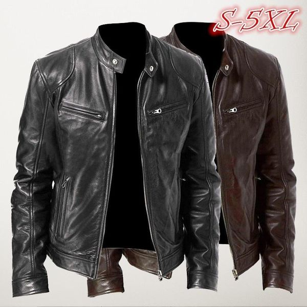men's fur & faux autumn men jackets casual leather solid motorcycle outwear fashion stand collar long sleeve zipper plus size male coat, Black
men's fur & faux autumn men jackets casual leather solid motorcycle outwear fashion stand collar long sleeve zipper plus size male coat, Black