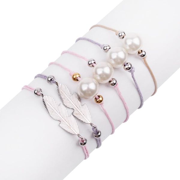 handmade boho braided rope simulated pearl bracelets women gold silvery stainless steel adjustable chain bracelet jewelry bc358, Golden;silver
handmade boho braided rope simulated pearl bracelets women gold silvery stainless steel adjustable chain bracelet jewelry bc358, Golden;silver