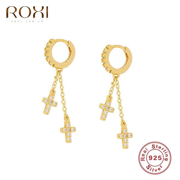 hoop & huggie roxi double dangle crystals cross earrings for women wedding valentine's day gift cartilage 925 sterling silver, Golden;silver
hoop & huggie roxi double dangle crystals cross earrings for women wedding valentine's day gift cartilage 925 sterling silver, Golden;silver