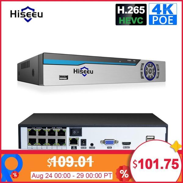 kits hiseeu 4k 8ch poe nvr onvif h.265 3.5mm audio out surveillance security video recorder for ip camera (1080p/4mp/5mp/8mp/4k)1, Black;white
kits hiseeu 4k 8ch poe nvr onvif h.265 3.5mm audio out surveillance security video recorder for ip camera (1080p/4mp/5mp/8mp/4k)1, Black;white