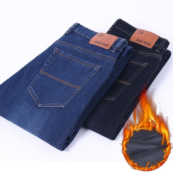 2020 winter men's warm loose jeans business casual classic style fashion denim trousers plus size male brand black blue pants
2020 winter men's warm loose jeans business casual classic style fashion denim trousers plus size male brand black blue pants