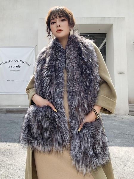scarves silver series fur scarf collar real temperament and elegant shawl size: 165*25cm, Blue;gray
scarves silver series fur scarf collar real temperament and elegant shawl size: 165*25cm, Blue;gray