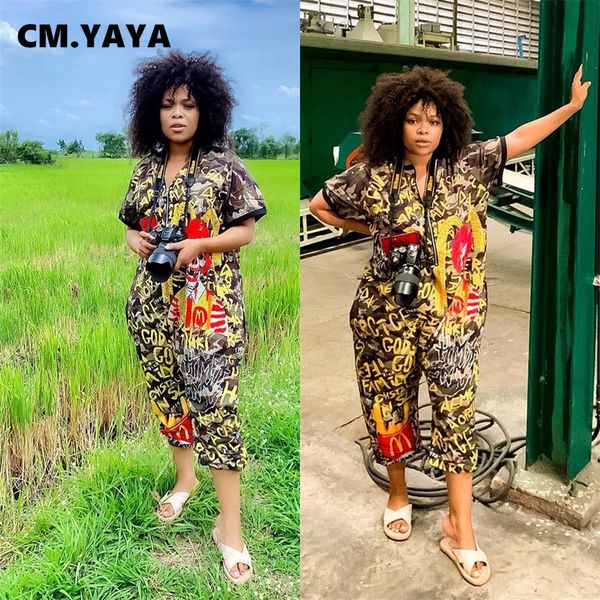fashion printing short sleeve calf-length jumpsuit for women loose straight zipper summer women clothing outfits 2021, Black;white
fashion printing short sleeve calf-length jumpsuit for women loose straight zipper summer women clothing outfits 2021, Black;white
