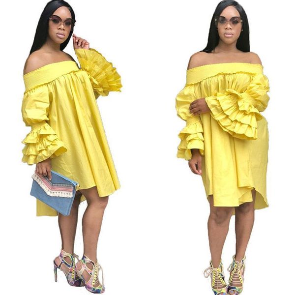 women off shoulder day dress autumn ruflle flare sleeve slash neck casual fall dresses long sleeve loose party club mini shift, Black;gray
women off shoulder day dress autumn ruflle flare sleeve slash neck casual fall dresses long sleeve loose party club mini shift, Black;gray