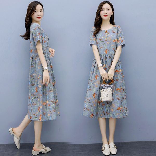 2020 summer new women's lightweight cotton and linen floral dress french twist long skirt long skirt temperament slimming waist mid-len, Black;gray
2020 summer new women's lightweight cotton and linen floral dress french twist long skirt long skirt temperament slimming waist mid-len, Black;gray