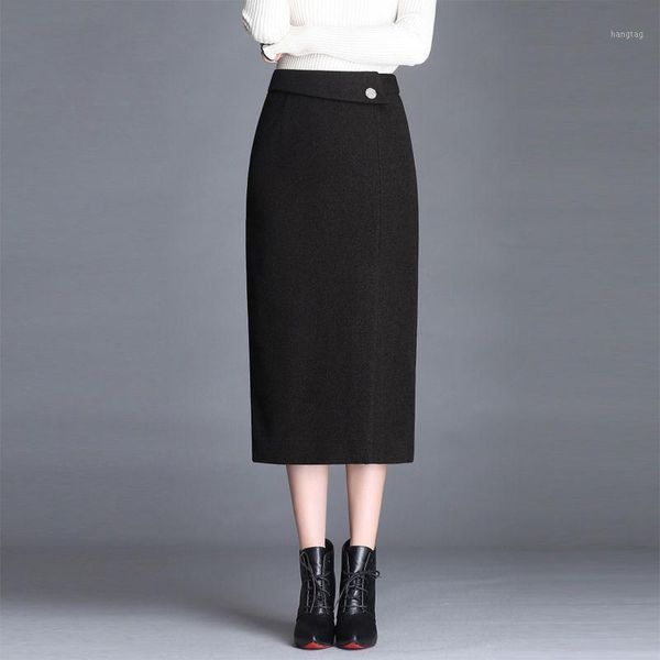 women 2020 autumn winter vintage plaid wool skirts female high waist pencil skirts ladies plus size slim korean c871, Black
women 2020 autumn winter vintage plaid wool skirts female high waist pencil skirts ladies plus size slim korean c871, Black