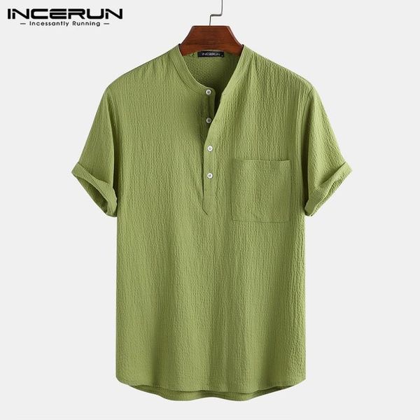 man fashion pockets loose blusas summer breathable blouse mens solid color shirts short sleeve stand color camisa incerun s-3xl1, White;black
man fashion pockets loose blusas summer breathable blouse mens solid color shirts short sleeve stand color camisa incerun s-3xl1, White;black