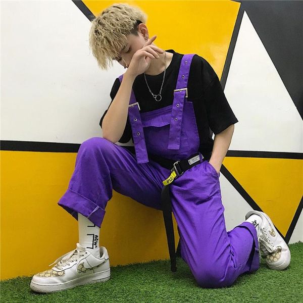 men's european and american retro tide brand overalls bib susperdens pants trendy men's purple overalls straight pants, Black
men's european and american retro tide brand overalls bib susperdens pants trendy men's purple overalls straight pants, Black