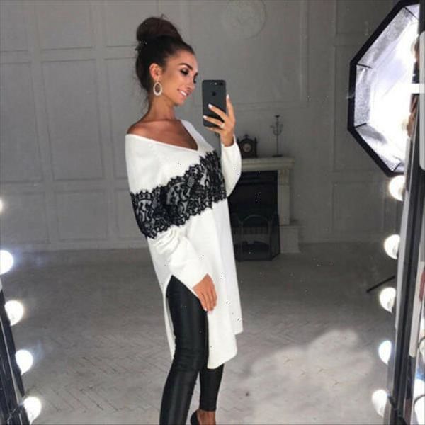 womens clothing womens v neck loose long sleeve oversize sweater jumper knitted lace blouse shirt dress, White
womens clothing womens v neck loose long sleeve oversize sweater jumper knitted lace blouse shirt dress, White