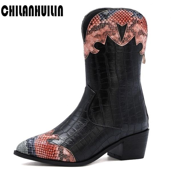 fashion cut-outs ankle boots for women print microfiber leather autumn winter boots high heels cowgirls woman, Black
fashion cut-outs ankle boots for women print microfiber leather autumn winter boots high heels cowgirls woman, Black