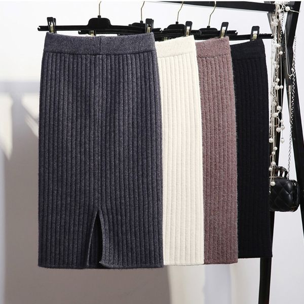 women's bodycon split knitted skirt autumn white high waist pencil midi skirts women winter elegant knitting bottoms female t200324, Black
women's bodycon split knitted skirt autumn white high waist pencil midi skirts women winter elegant knitting bottoms female t200324, Black