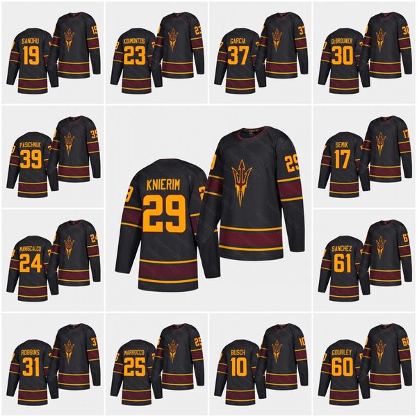 29 william knierim arizona state sun devil 2020-21 college hockey jersey jordan sandhudemetrios koumontzis joshua maniscalco jarrod gourley, Black
29 william knierim arizona state sun devil 2020-21 college hockey jersey jordan sandhudemetrios koumontzis joshua maniscalco jarrod gourley, Black