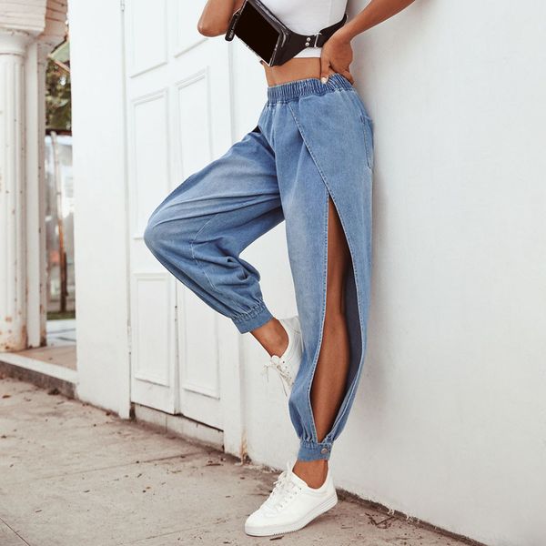 women denim split legs denim skinny trousers high waist jeans sports loose pants trousers stretch ripped boyfriend, Blue
women denim split legs denim skinny trousers high waist jeans sports loose pants trousers stretch ripped boyfriend, Blue