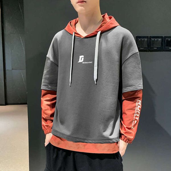 korean new style autumn men's fake 2020 two piece hooded long sleeve sweater student sports clothes man, Gray
korean new style autumn men's fake 2020 two piece hooded long sleeve sweater student sports clothes man, Gray
