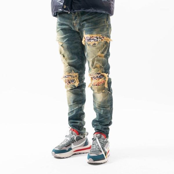 vk01622 fashion men's jeans 2021 runway european design party style men's clothing1, Blue
vk01622 fashion men's jeans 2021 runway european design party style men's clothing1, Blue