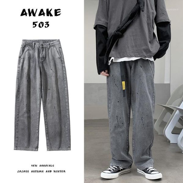 autumn straight jeans men's fashion casual retro splash ink jeans pants men streetwear loose hip-hop korean denim trousers mens1, Blue
autumn straight jeans men's fashion casual retro splash ink jeans pants men streetwear loose hip-hop korean denim trousers mens1, Blue