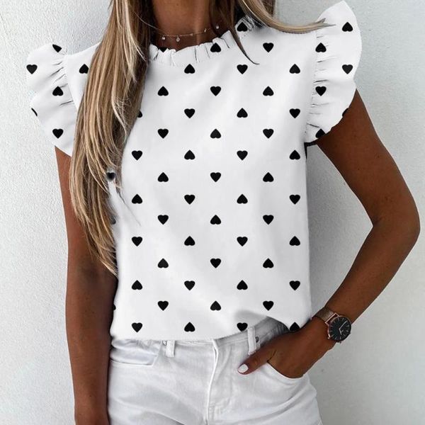 women's blouses & shirts womens ruffle butterfly short sleeve shirt blouse elegant ladies casual loose daily 2021 summer tee female, White
women's blouses & shirts womens ruffle butterfly short sleeve shirt blouse elegant ladies casual loose daily 2021 summer tee female, White
