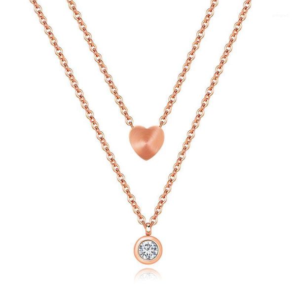chokers firebros rose gold silver color stainless steel zircon heart pendant multi-layered paired chain necklace choker women jewelry1, Golden;silver
chokers firebros rose gold silver color stainless steel zircon heart pendant multi-layered paired chain necklace choker women jewelry1, Golden;silver
