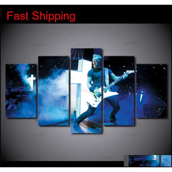 modern art home wall decor decorative 5 panel metallica band guitar pictures hd print painting on canvas for living room lnshc
modern art home wall decor decorative 5 panel metallica band guitar pictures hd print painting on canvas for living room lnshc