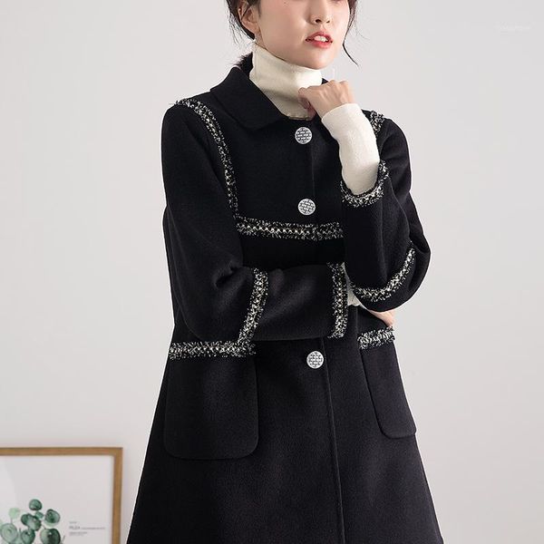 new spring black coat 2020 sweet wind restoring ancient ways of high-end button lurex cashmere coat lapels female long wool1
new spring black coat 2020 sweet wind restoring ancient ways of high-end button lurex cashmere coat lapels female long wool1