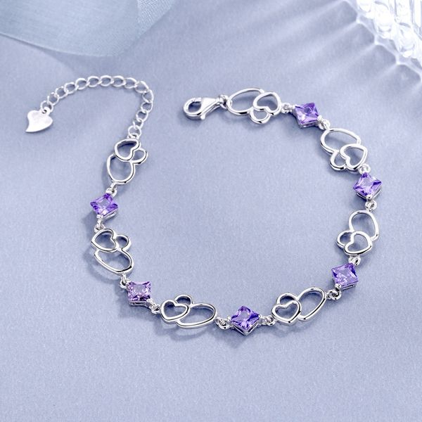 zircon amethyst s925 sterling braceletbracelet braceletsilver bracelet fashion double heart shape hand ornament korean jewelry popular jewel, Golden;silver
zircon amethyst s925 sterling braceletbracelet braceletsilver bracelet fashion double heart shape hand ornament korean jewelry popular jewel, Golden;silver