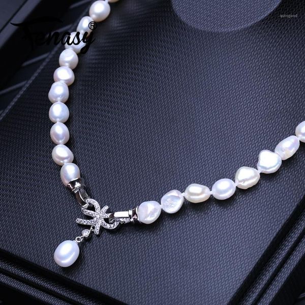 chains fenasy natural freshwater pearl necklaces for women handcrafted baroque long necklace wedding jewelry neck accessories1, Silver
chains fenasy natural freshwater pearl necklaces for women handcrafted baroque long necklace wedding jewelry neck accessories1, Silver