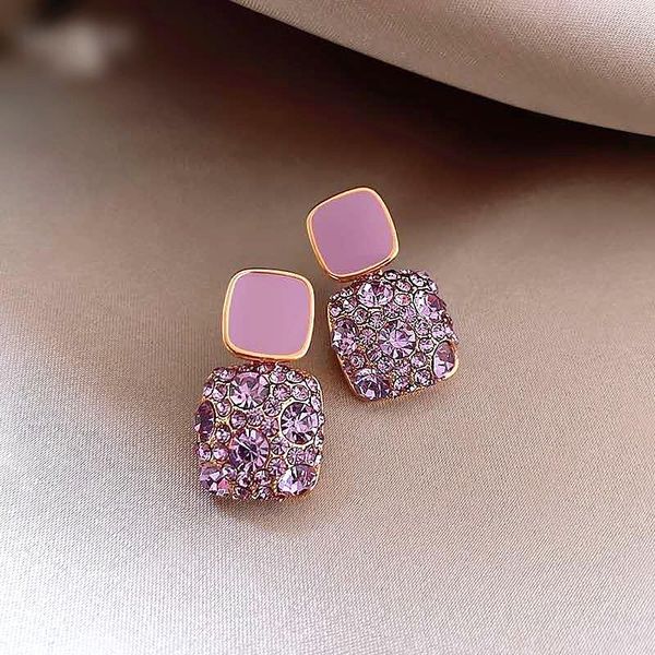 fashion purple rhinestone women earrings square simple alloy korean ladies casual sweet eardrop gift jewelry, Silver
fashion purple rhinestone women earrings square simple alloy korean ladies casual sweet eardrop gift jewelry, Silver