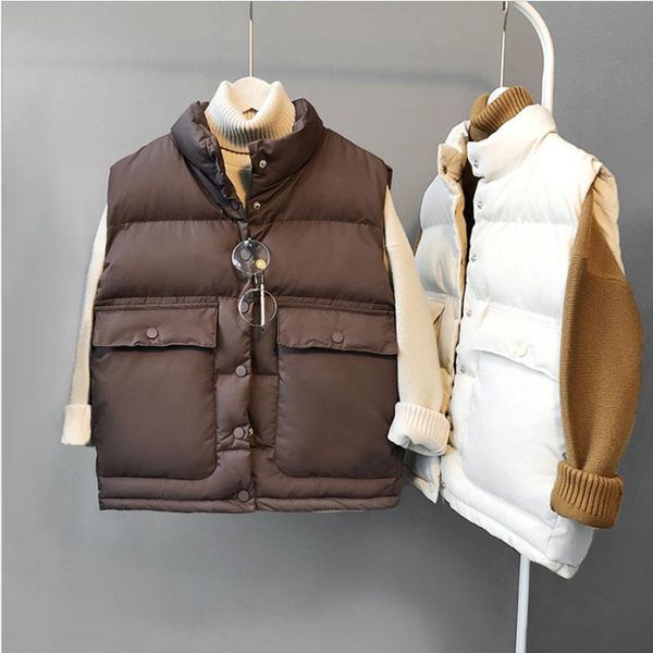 women's vests casual women winter vest waistcoat 2021 autumn chalecos para mujer warm coat padded jackets sleeveless jacket coats, Black;white
women's vests casual women winter vest waistcoat 2021 autumn chalecos para mujer warm coat padded jackets sleeveless jacket coats, Black;white