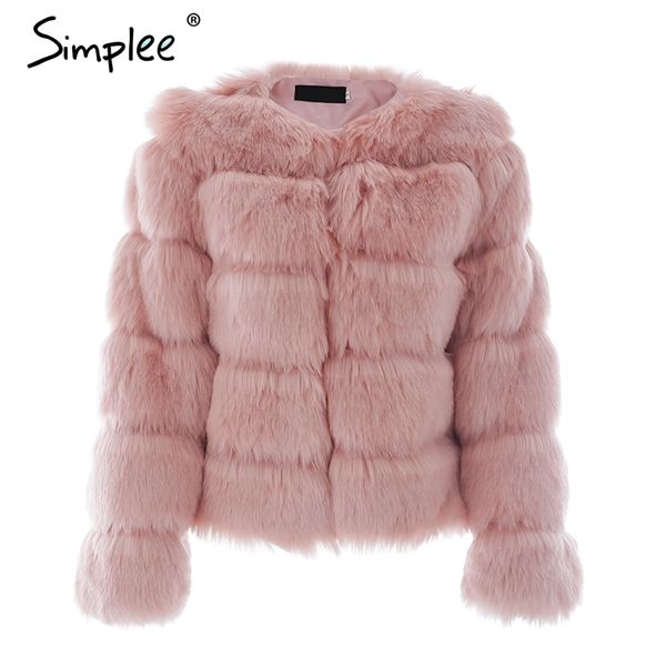 simplee vintage fluffy faux women short furry fake fur winter outerwear pink coat autumn casual party overcoat q1219, Black
simplee vintage fluffy faux women short furry fake fur winter outerwear pink coat autumn casual party overcoat q1219, Black