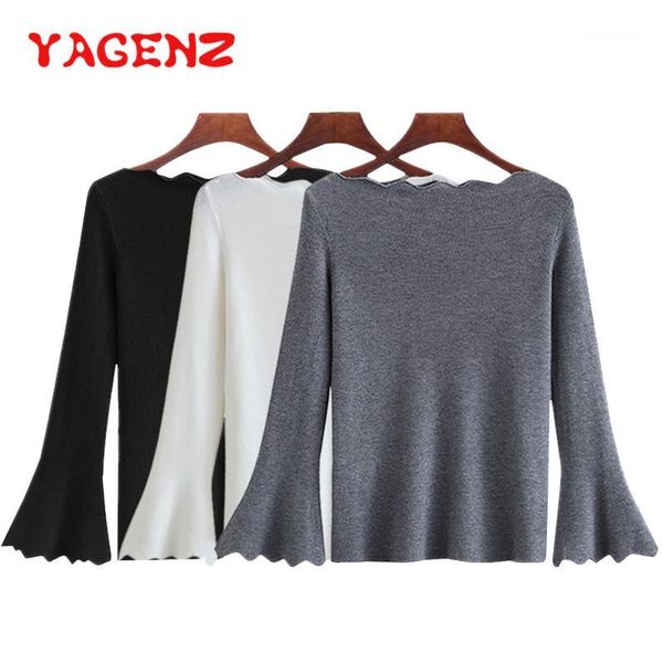 yagenz high elastic soft knitted sweater women harajuku autumn winter clothes korean flare sleeve sweater female pullover knit1, White;black
yagenz high elastic soft knitted sweater women harajuku autumn winter clothes korean flare sleeve sweater female pullover knit1, White;black