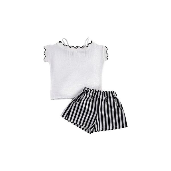 lovely kid baby girls clothes sets summer short sleeve ruffle stripe shorts 2pcs outfits fashion clothing 3-9years, White
lovely kid baby girls clothes sets summer short sleeve ruffle stripe shorts 2pcs outfits fashion clothing 3-9years, White