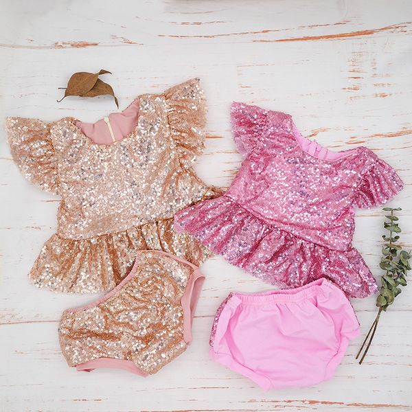 summer newborn baby girl clothes set sequins ruffle infant toddler outfit boutiques princess + shorts 2pcs set kids garment t200706, Blue
summer newborn baby girl clothes set sequins ruffle infant toddler outfit boutiques princess + shorts 2pcs set kids garment t200706, Blue