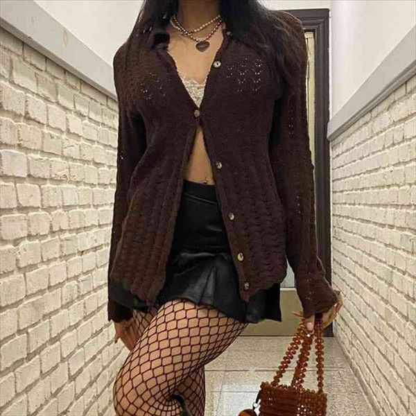 vintage brown knitted y2k sweaters button full sleeve outerwear retro grunge fairycore turn down collar jumpers kawaii women, White;black
vintage brown knitted y2k sweaters button full sleeve outerwear retro grunge fairycore turn down collar jumpers kawaii women, White;black