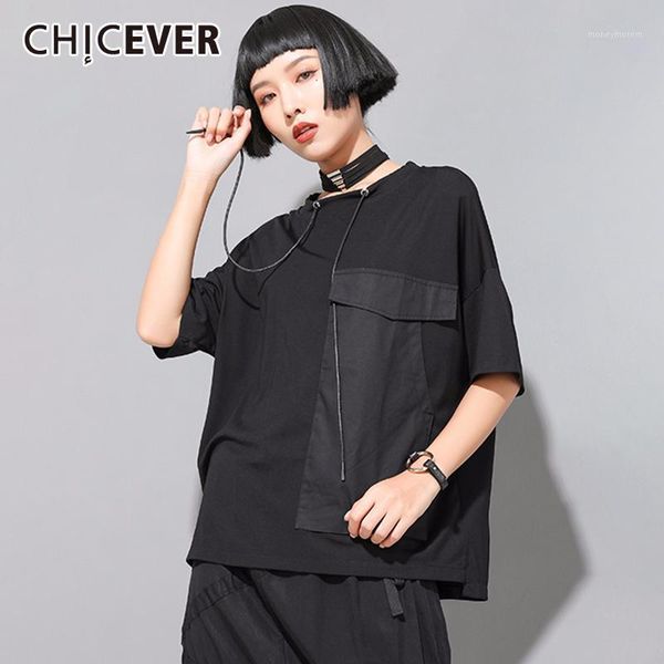 women's t-shirt chicever drawstring lace up patchwork women o neck short sleeve pockets loose oversize shirts female 2021 summer fashio, White
women's t-shirt chicever drawstring lace up patchwork women o neck short sleeve pockets loose oversize shirts female 2021 summer fashio, White