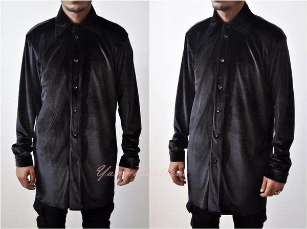 men's dress shirts regular-fit sily velour velvet crushed shirt in black asymmetric collar dropped shoulder / longline, White;black
men's dress shirts regular-fit sily velour velvet crushed shirt in black asymmetric collar dropped shoulder / longline, White;black