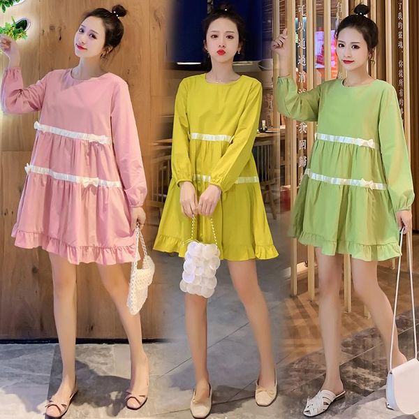 88205# maternity clothes spring autumn long sleeve easy matching a line dress for pregnant women pregnancy clothes, White
88205# maternity clothes spring autumn long sleeve easy matching a line dress for pregnant women pregnancy clothes, White