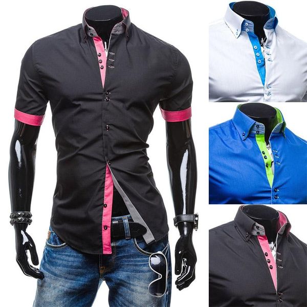 zogaa 2020 new mens shirts summer casual short sleeve slim fit dress shirts male patchwork turn-down collar male clothing, White;black
zogaa 2020 new mens shirts summer casual short sleeve slim fit dress shirts male patchwork turn-down collar male clothing, White;black