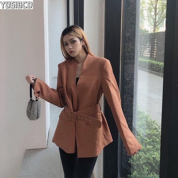 yosibcd women 2021 chic fashion office wear with belt blazer coat vintage high waist side pockets suits pants female outerwear, White
yosibcd women 2021 chic fashion office wear with belt blazer coat vintage high waist side pockets suits pants female outerwear, White