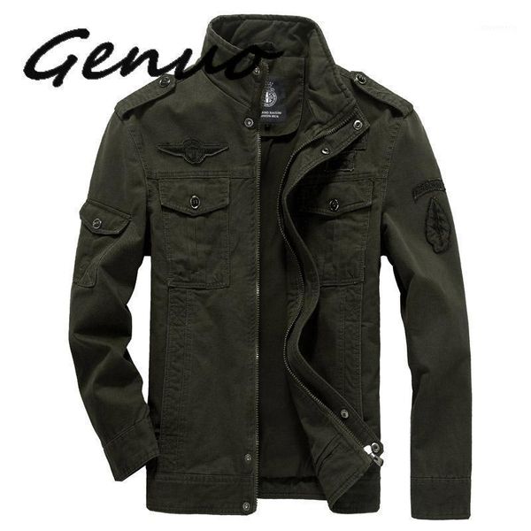 men's jackets genuo cotton jacket men 2021 autumn soldier style army male brand slothing mens bomber plus size m-6xl1, Black;brown
men's jackets genuo cotton jacket men 2021 autumn soldier style army male brand slothing mens bomber plus size m-6xl1, Black;brown