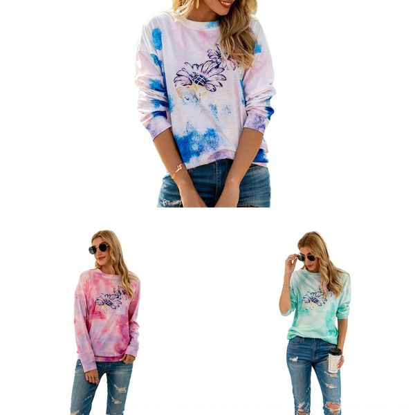 new round neck tie dyed women's pullover pulloverpulloverautumn and winter sunflower long sleeve pullover sports loose tiwci, Black
new round neck tie dyed women's pullover pulloverpulloverautumn and winter sunflower long sleeve pullover sports loose tiwci, Black