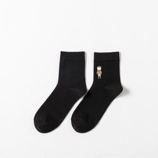2020 autumn winter new medium and medium tube fashion leisure cotton men's socks cartoon characters solid color printed men's sock, Black
2020 autumn winter new medium and medium tube fashion leisure cotton men's socks cartoon characters solid color printed men's sock, Black