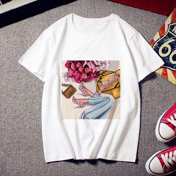 vogue high heels printed tshirt women t shirt tees clothing new summer harajuku personality slim female t shirt, White
vogue high heels printed tshirt women t shirt tees clothing new summer harajuku personality slim female t shirt, White