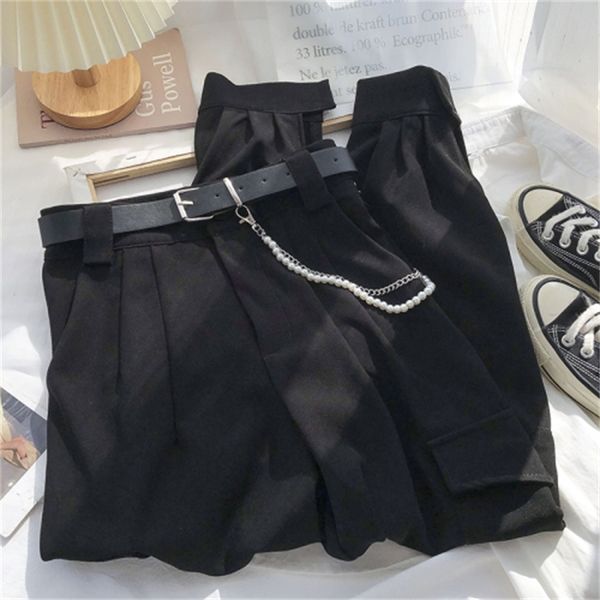 2021 new big pocket chain high waist tooling harem female spring korean fashion solid color nine-point casual pants vyd7, Black;white
2021 new big pocket chain high waist tooling harem female spring korean fashion solid color nine-point casual pants vyd7, Black;white
