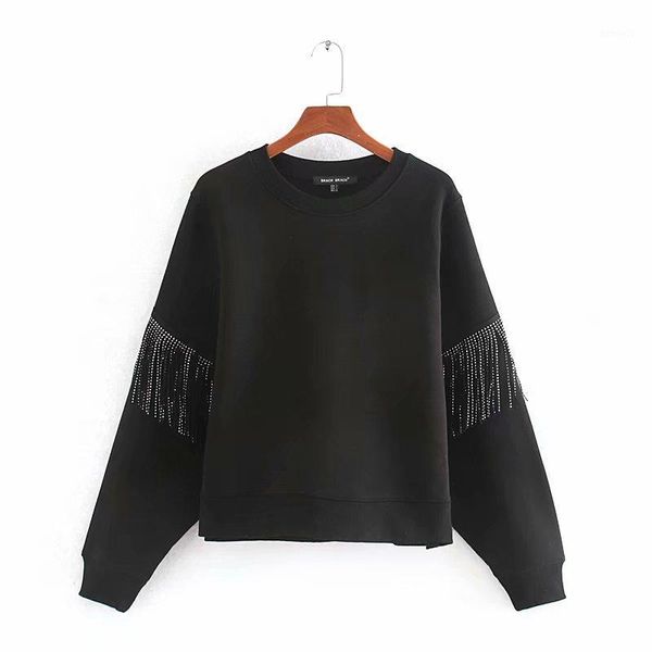 women's hoodies & sweatshirts 2021 women sequins tassel decoration casual black sweatershirts spring ladies long sleeve basic leisure
women's hoodies & sweatshirts 2021 women sequins tassel decoration casual black sweatershirts spring ladies long sleeve basic leisure