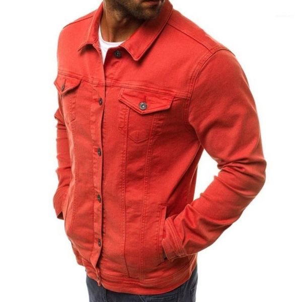 men denim slim jackets jackets solid long sleeve 2 front pockets coat for autumn ty661, Black;brown
men denim slim jackets jackets solid long sleeve 2 front pockets coat for autumn ty661, Black;brown