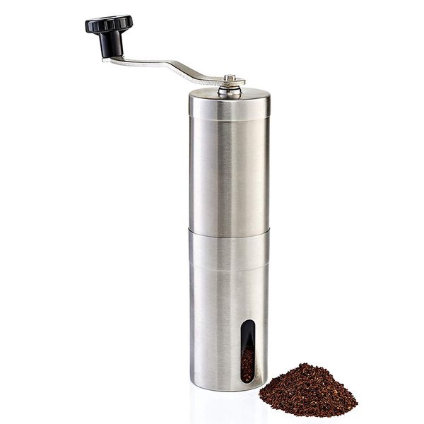 coffee grinder - stainless steel portable manual conical burr mills, adjustable ceramic core q0109
coffee grinder - stainless steel portable manual conical burr mills, adjustable ceramic core q0109