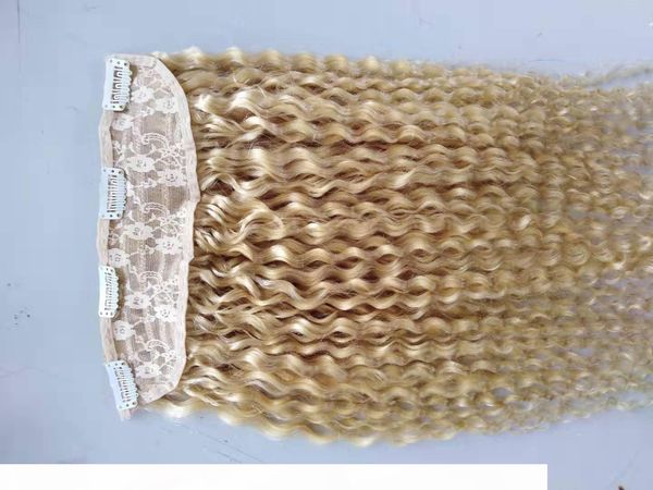 brazilian clip in lace human virgin curly hair extensions remy blonde 613# clip in hair extensions 120g one set, Black
brazilian clip in lace human virgin curly hair extensions remy blonde 613# clip in hair extensions 120g one set, Black