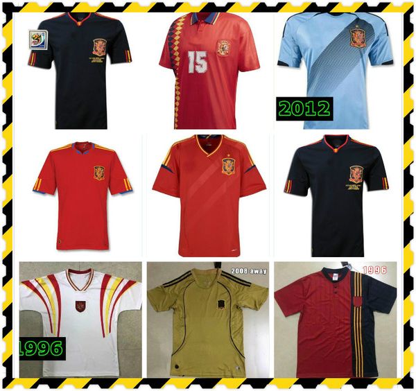 1994 1996 2002 2008 2010 2012 spain retro soccer jerseys vintage classic a.iniesta torres raul xavi david villa football shirt, Black;yellow
1994 1996 2002 2008 2010 2012 spain retro soccer jerseys vintage classic a.iniesta torres raul xavi david villa football shirt, Black;yellow