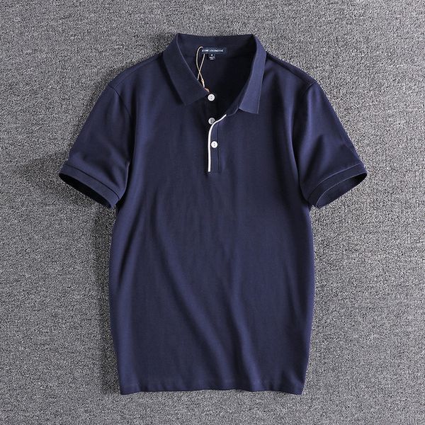 2021 new british simple contrast color stitching collar men lapel polos washed cotton men's solid polo shirt short sleeves dm81, White;black
2021 new british simple contrast color stitching collar men lapel polos washed cotton men's solid polo shirt short sleeves dm81, White;black